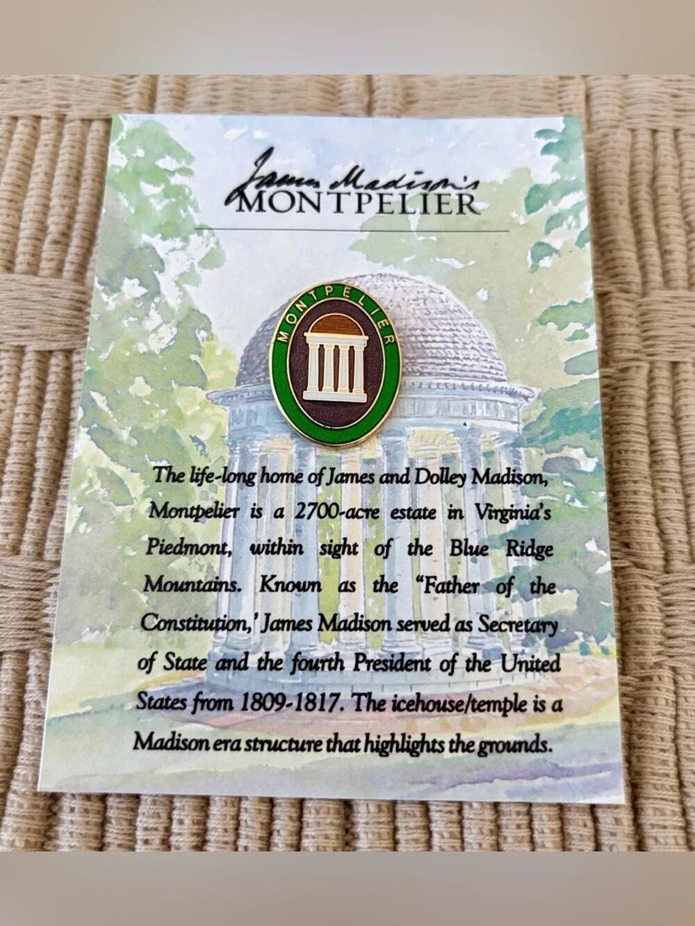 MONTPELIER James Madison's Iconic Temple Pin